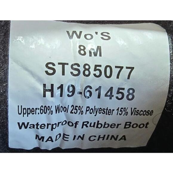 Sperry Saltwater Buffalo Check Duck Boot Msrp $110 Womens Size 8 Excellent - Picture 8 of 8